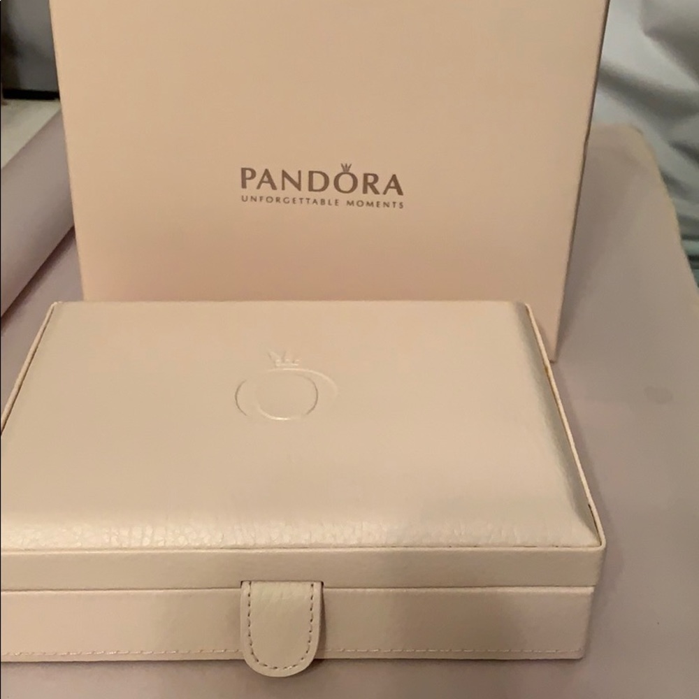 COPY - Brand new Pandora pink leather jewelry case